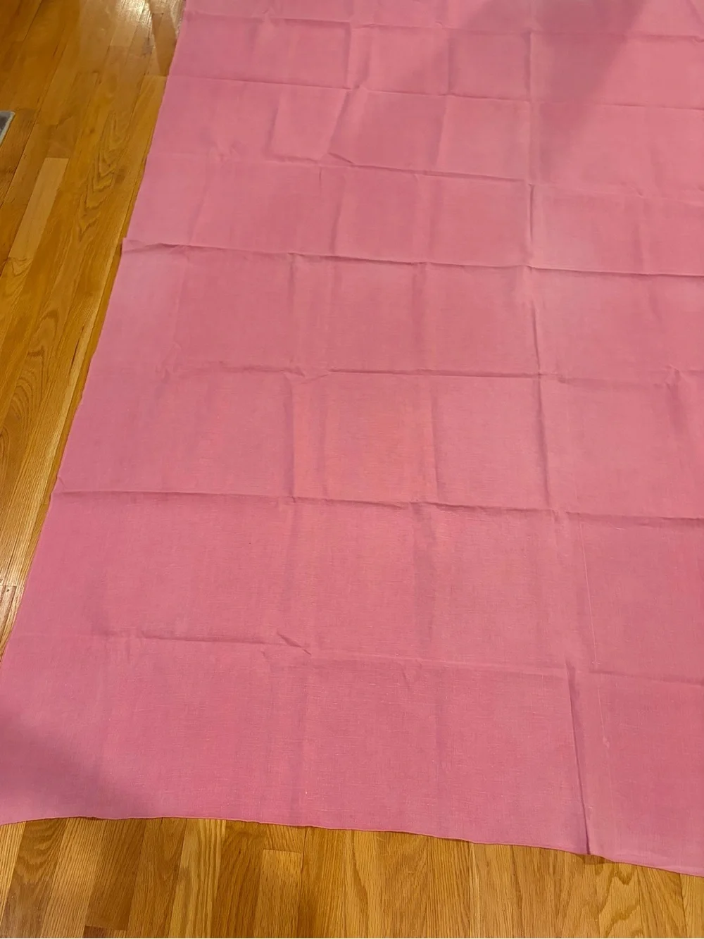 Soft Pink Linen tablecloth - Folded , approximately 86